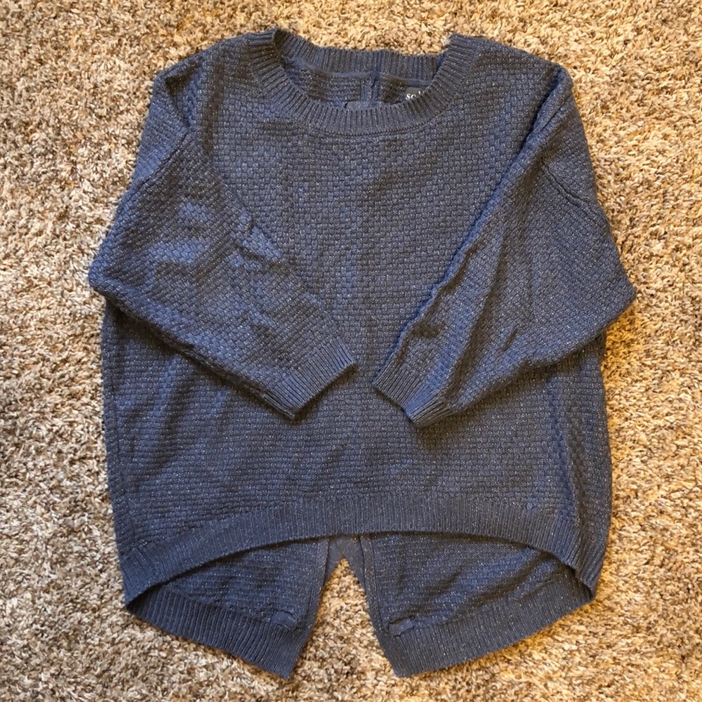 Blue knit sweater